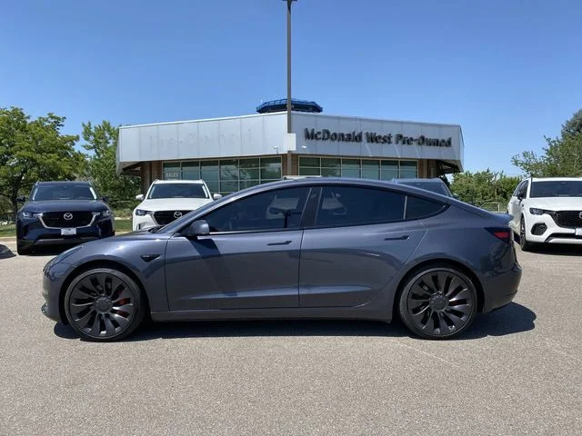 Used 2021 Black Tesla Performance image 3