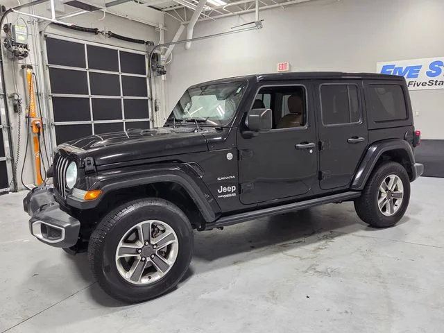 Used 2020 Black Jeep Unlimited Sahara image 3