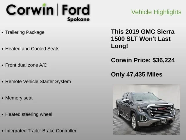 Used 2019 Blue GMC SLT image 6