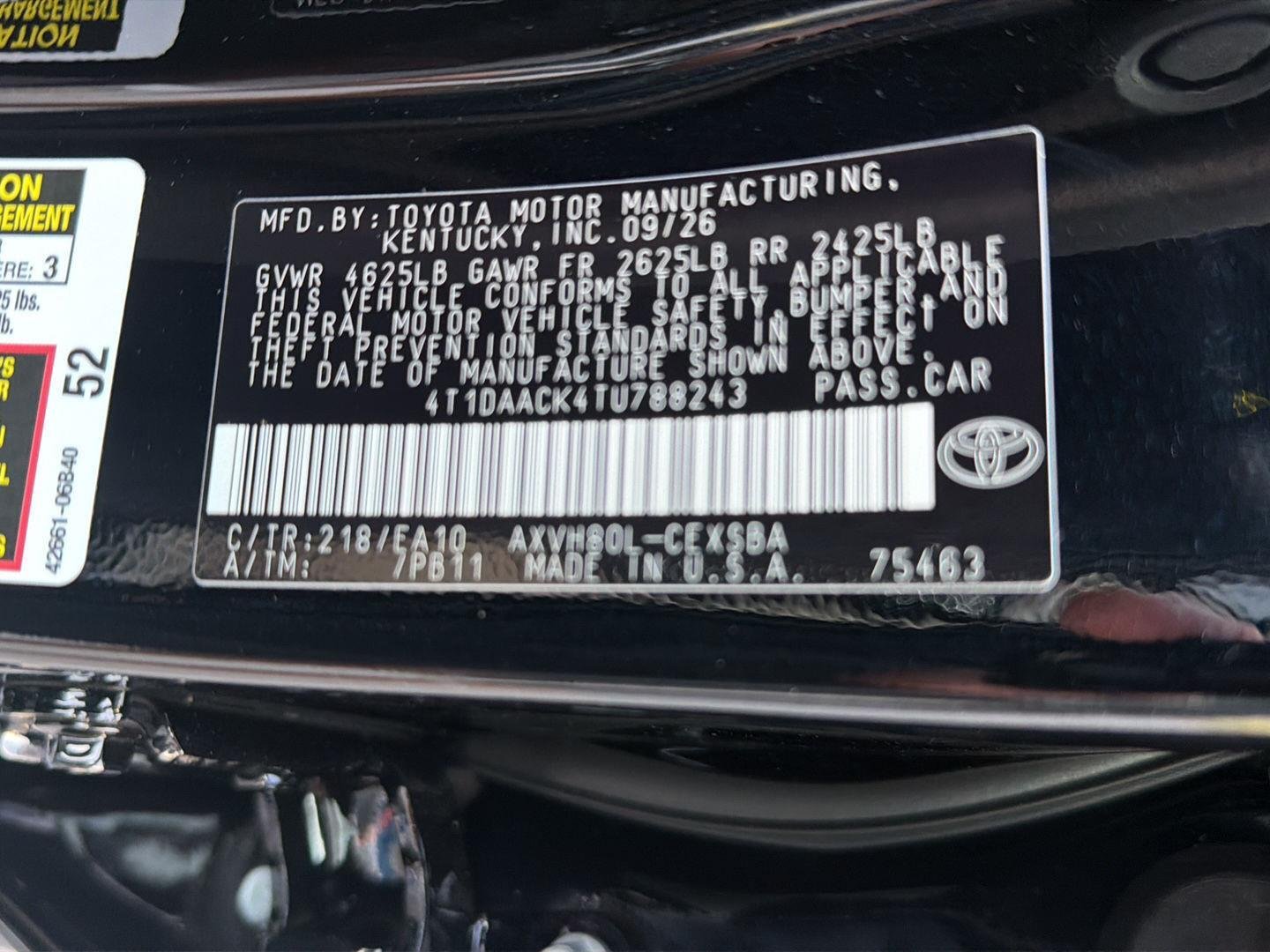 New 2026 Midnight Black Metallic Toyota SE image 34
