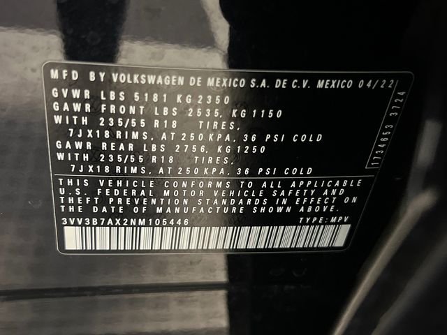Certified Used 2022 Black Volkswagen 2.0T SE image 27