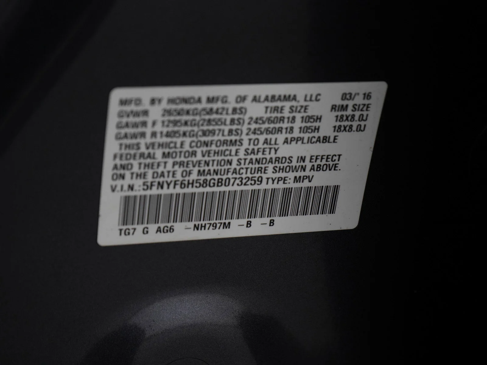 Used 2016 Gray Honda EX-L image 31