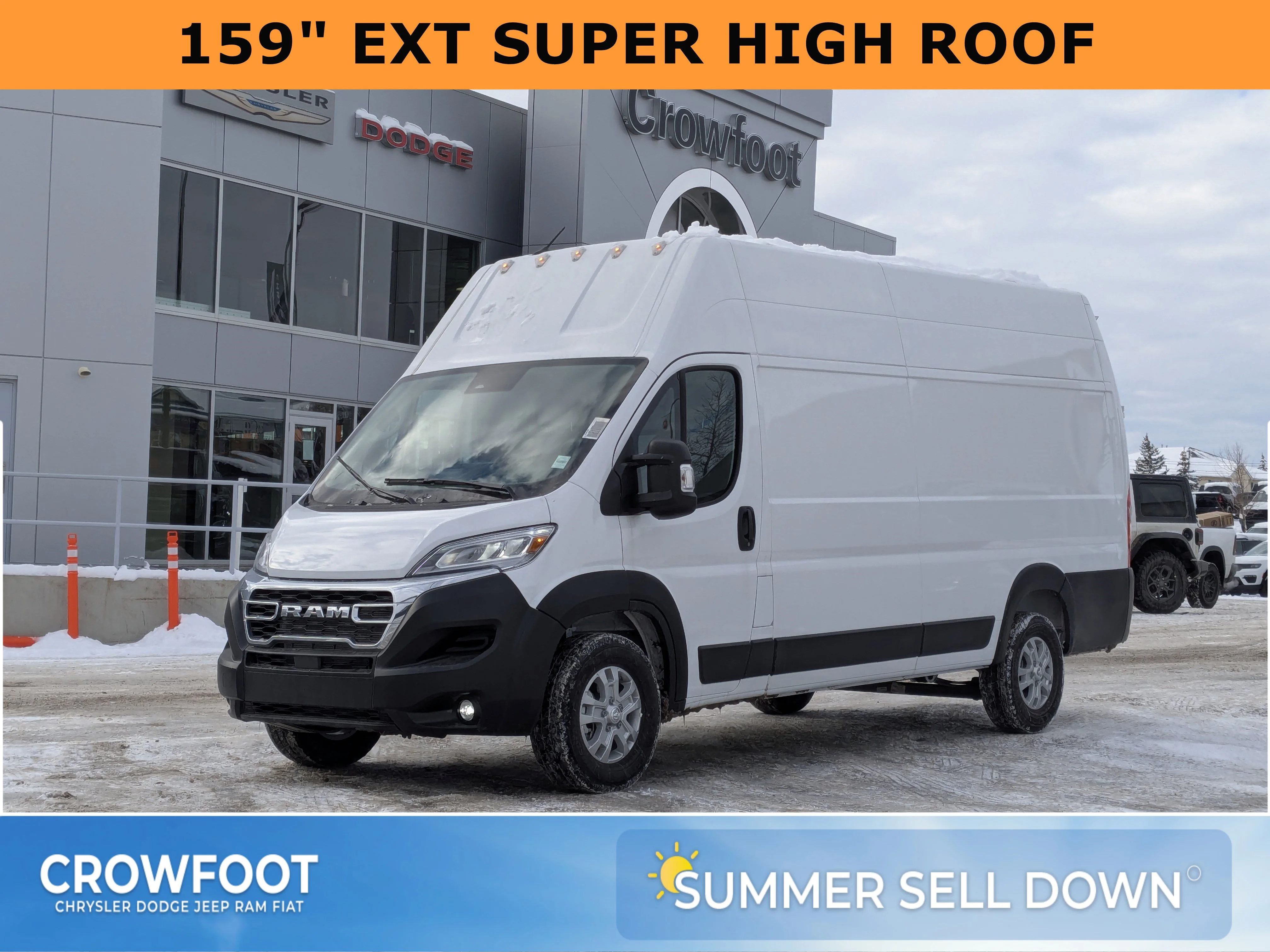 New 2026 White RAM SLT - - Super High Roof - Package 22G - LED Headlamps - Cargo Partition - Remote Start & tons more! image 1