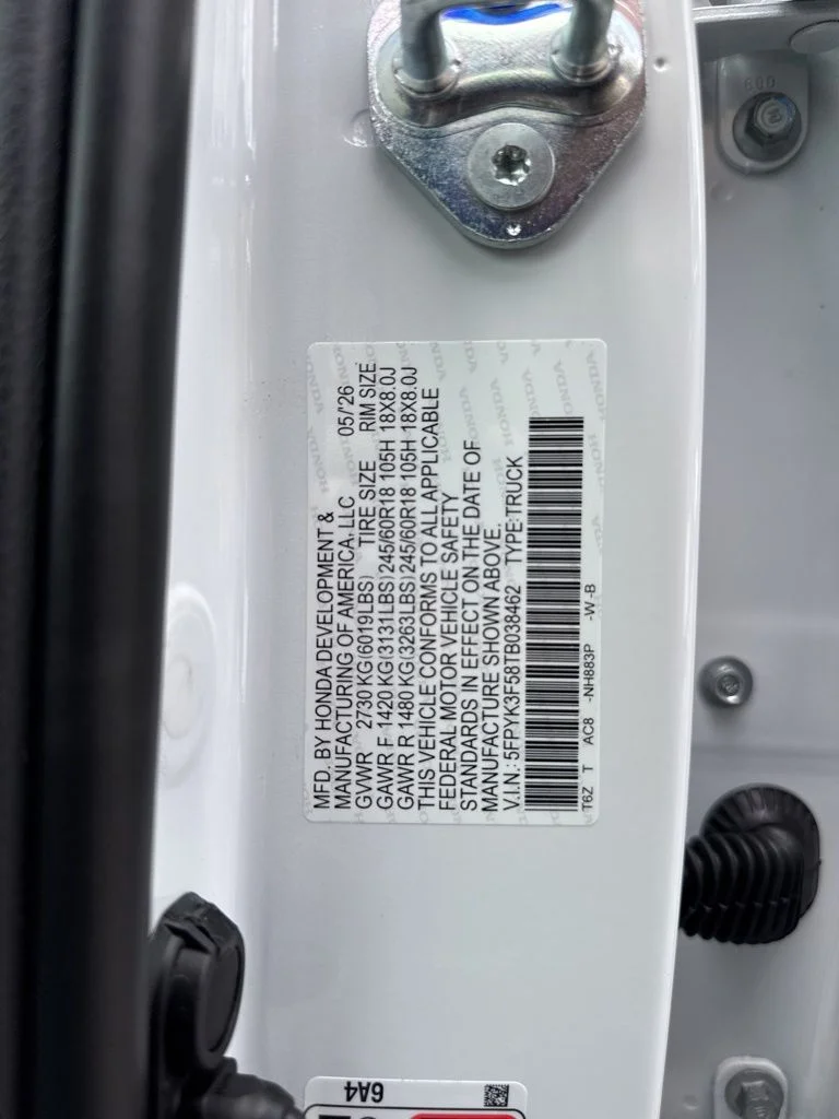 New 2026 Platinum White Pearl Honda RTL image 23