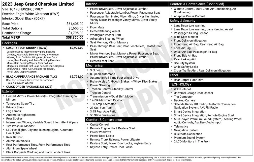 Used 2023 White Jeep Limited image 6
