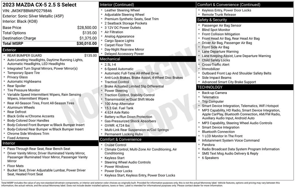 Used 2023 Silver Mazda 2.5 S Select Package image 11