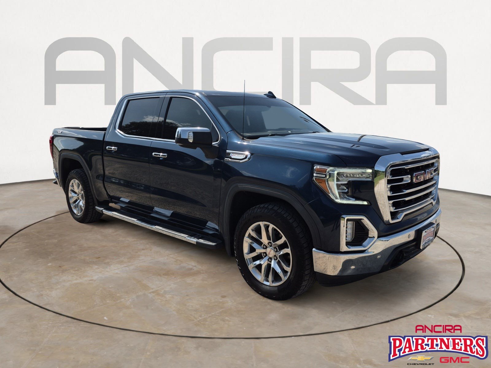 Used 2022 PACIFIC BLUE METALLIC GMC SLT image 1