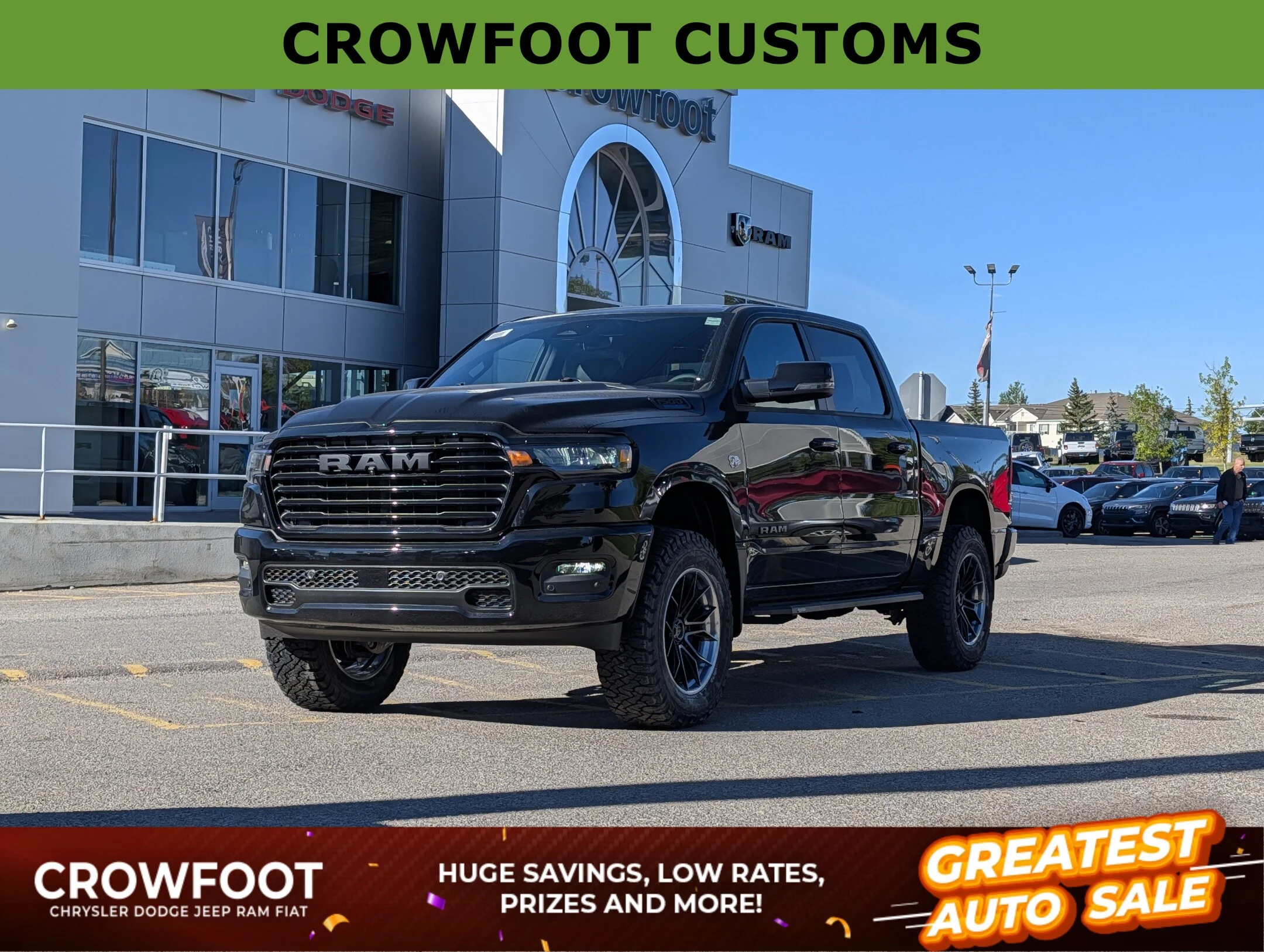 New 2026 Black RAM Sport - - Lift Kit - Fuel Wheels - Off-Road Running Boards - Remote Start - Tow Hitch & More! image 1
