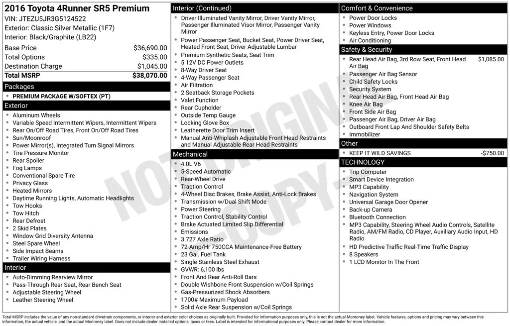 Used 2016 Silver Toyota SR5 Premium image 33