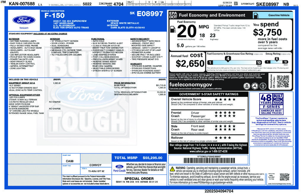 Used 2025 White Ford XLT image 25