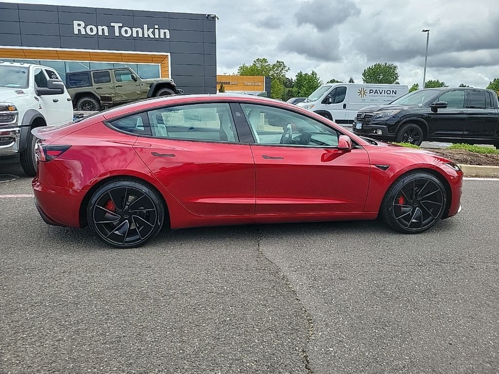 Used 2025 Red Tesla Performance image 8