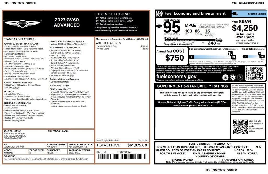 Used 2023 Black Genesis Advanced image 4