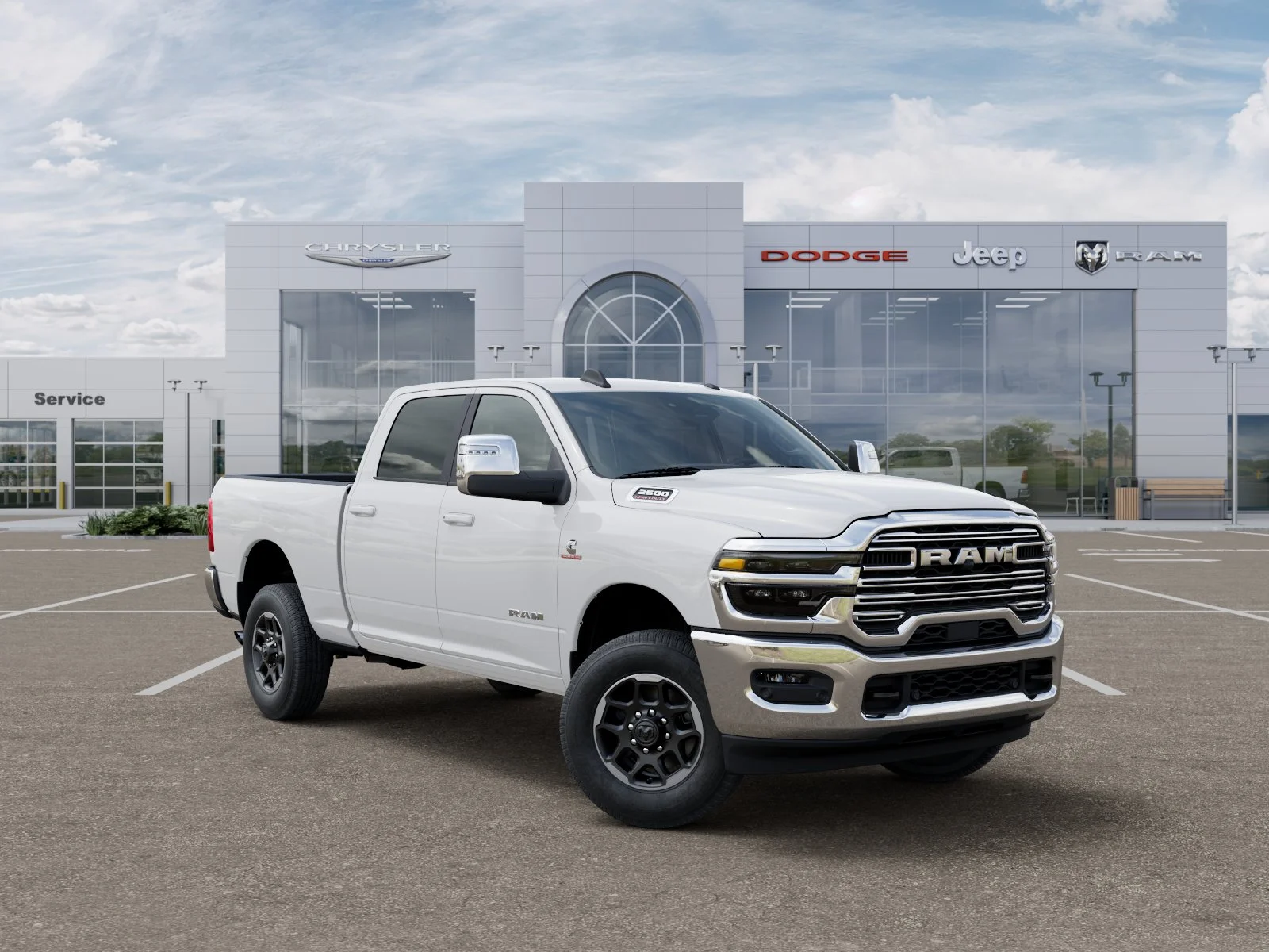 New 2026 Bright White Clear-Coat Exterior Paint RAM Laramie image 61