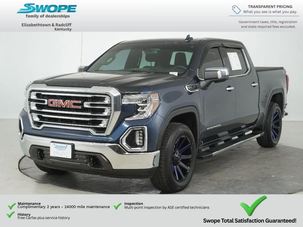 Used 2020 Pacific Blue Metallic GMC SLT image 2