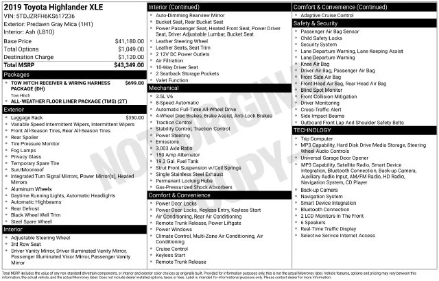Used 2019 Gray Toyota XLE image 14