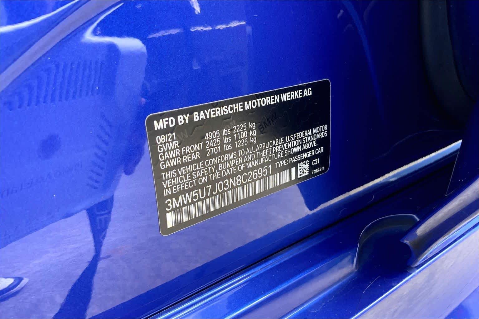 Used 2022 Portimao Blue Metallic BMW M340i image 33