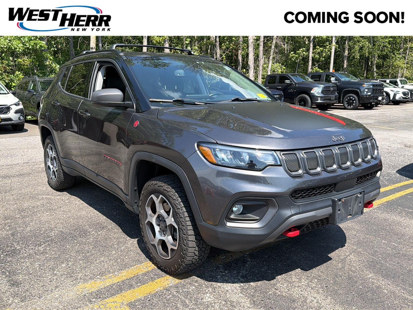 Used 2022 Granite Crystal Metallic Clearcoat Jeep Trailhawk image 1
