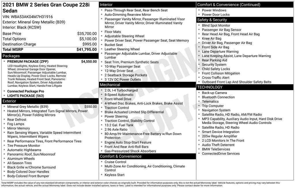 Used 2021 Gray BMW 228i image 2