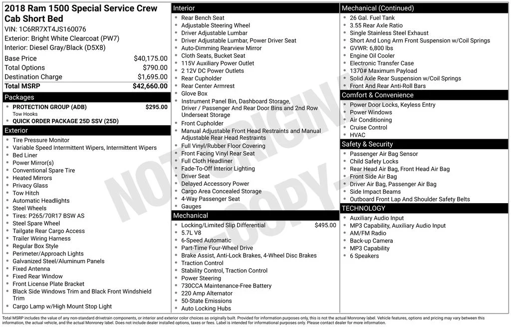 Certified Used 2018 White Ram SSV image 16