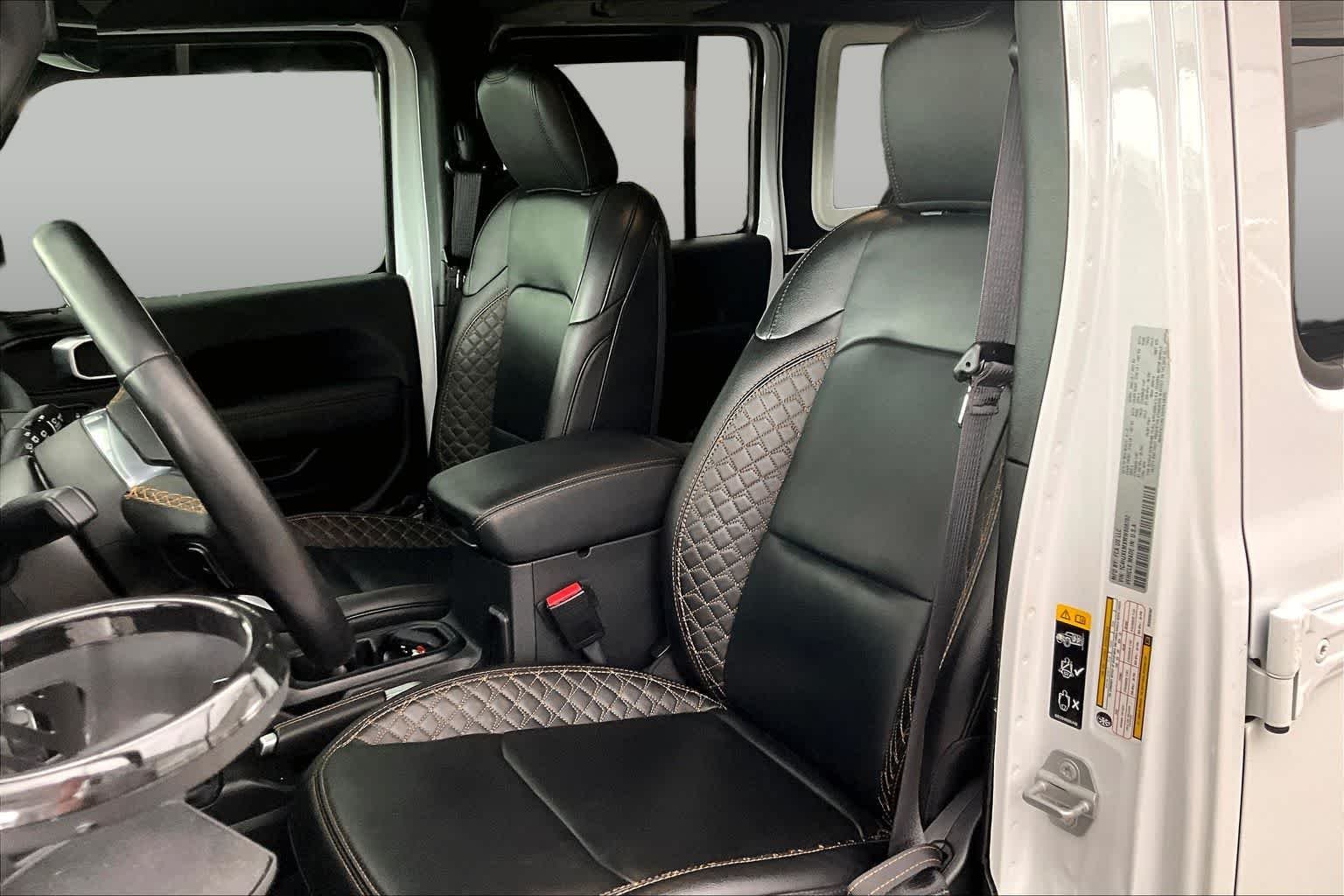 Used 2021 Bright White Clearcoat Jeep Unlimited Sahara High Altitude image 8
