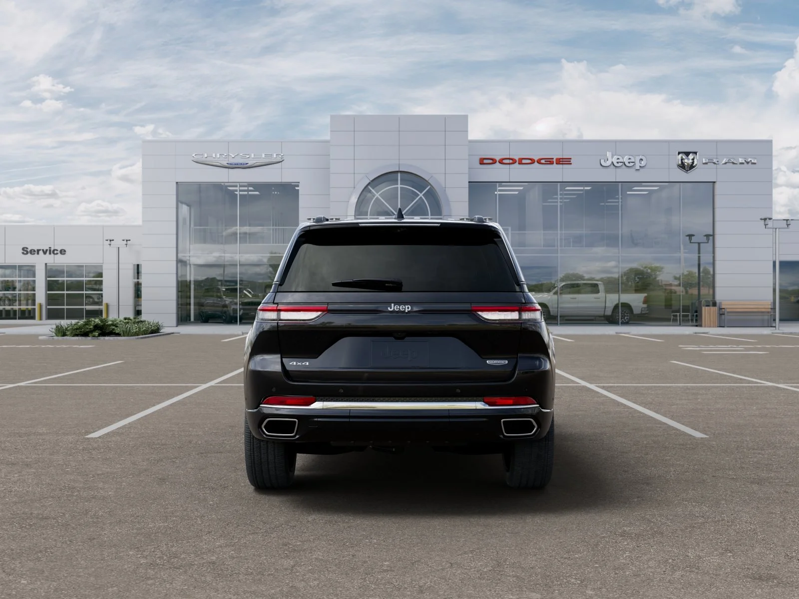 New 2025 Diamond Black Crystal Pearl-Coat Exterior Paint Jeep Summit Reserve image 37