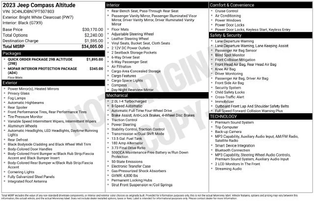 Used 2023 Bright White Clearcoat Jeep Latitude image 32