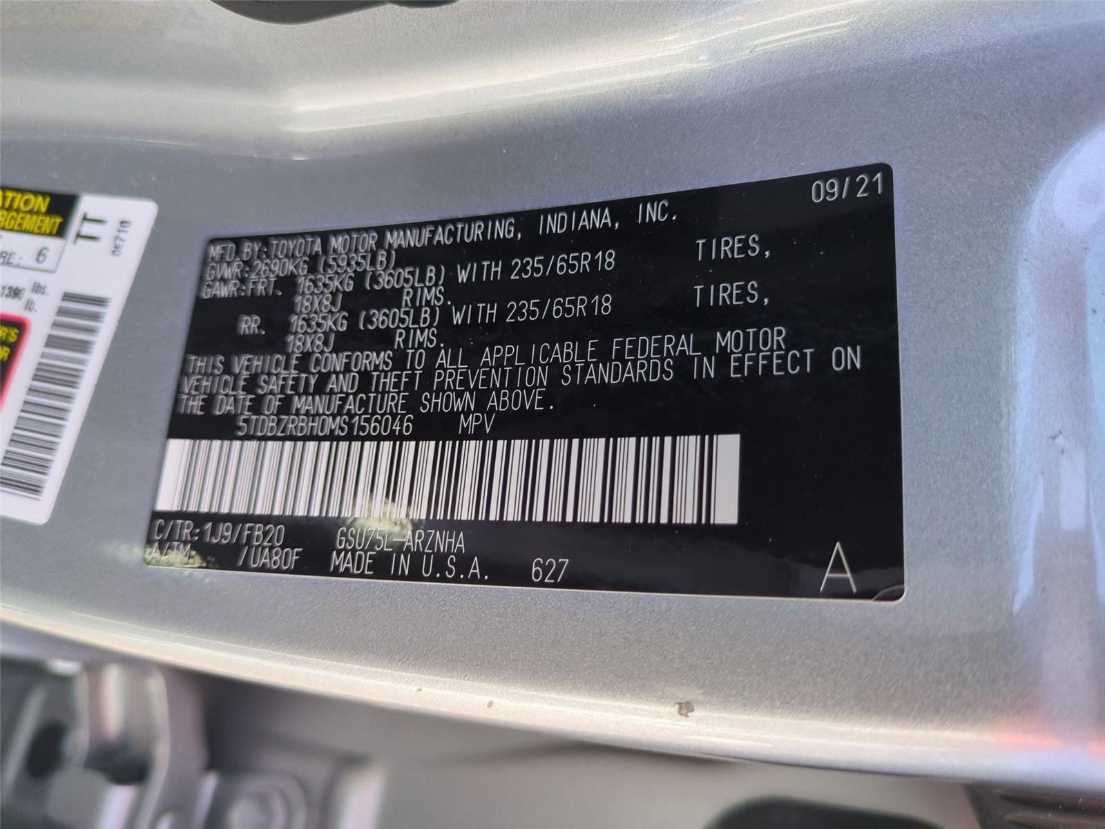 Used 2021 Celestial Silver Metallic Toyota LE image 51