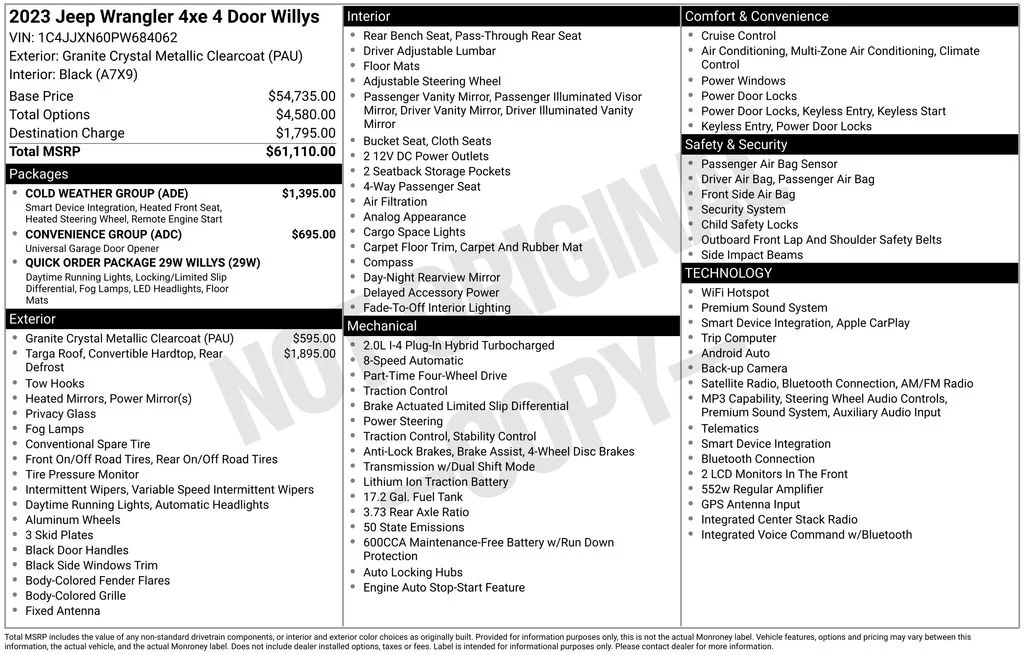 Used 2023 Gray Jeep Willys 4xe image 17