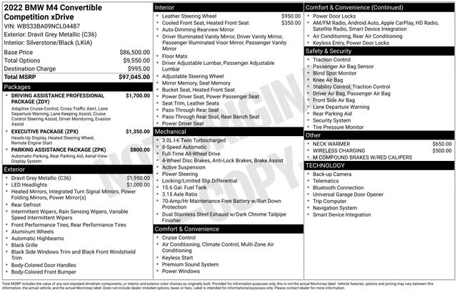 Used 2022 Gray BMW Competition image 40