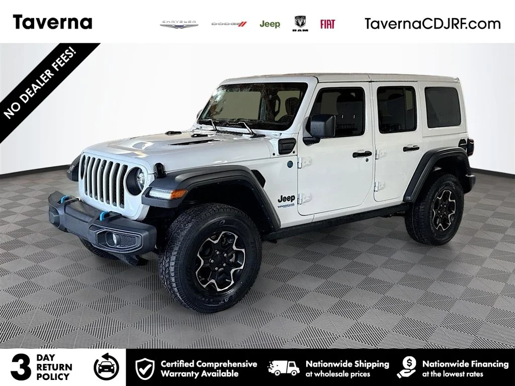 Used 2022 White Jeep Unlimited Rubicon 4xe image 1