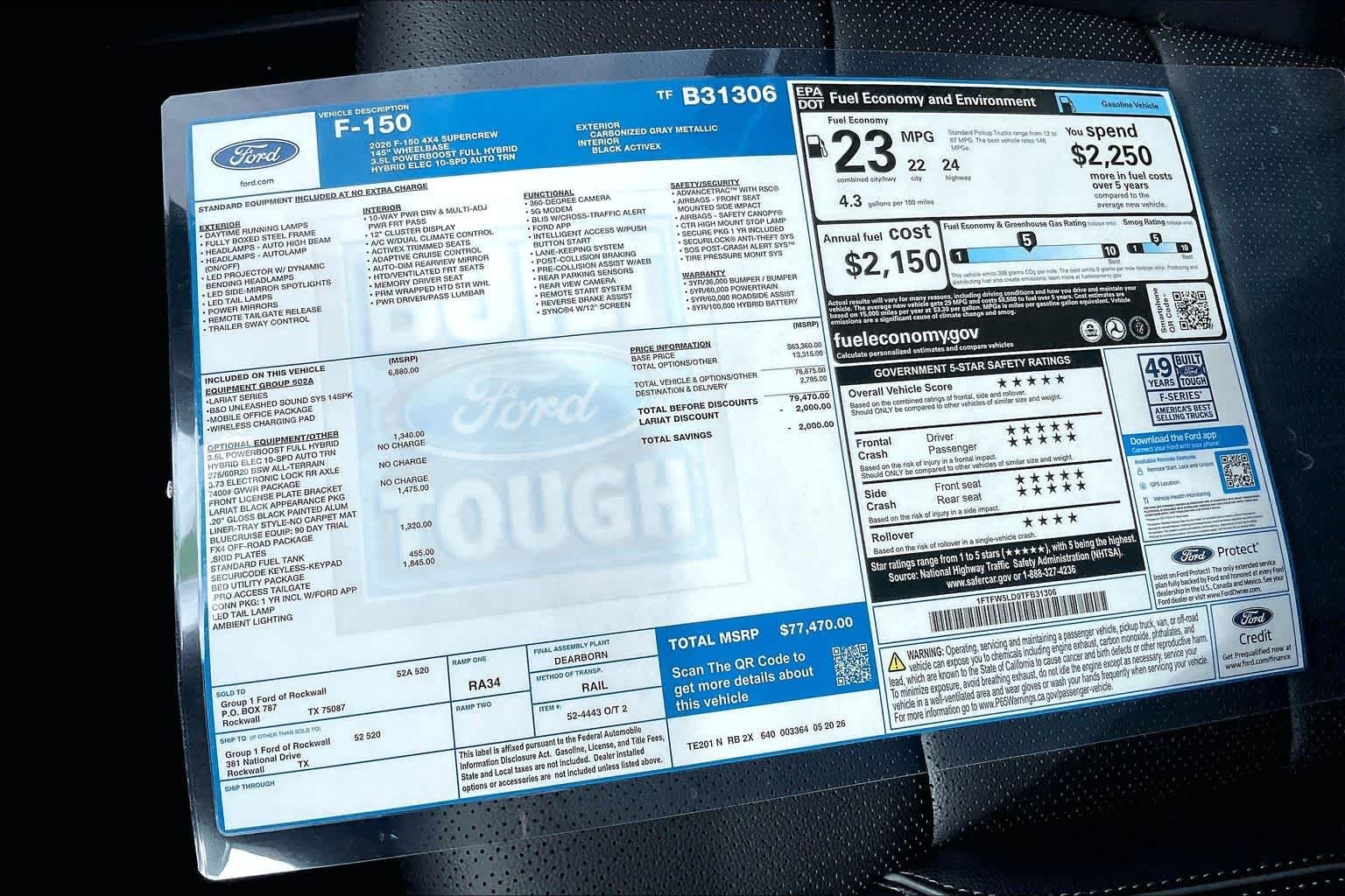 New 2026 Carbonized Gray Metallic Ford Lariat® image 19