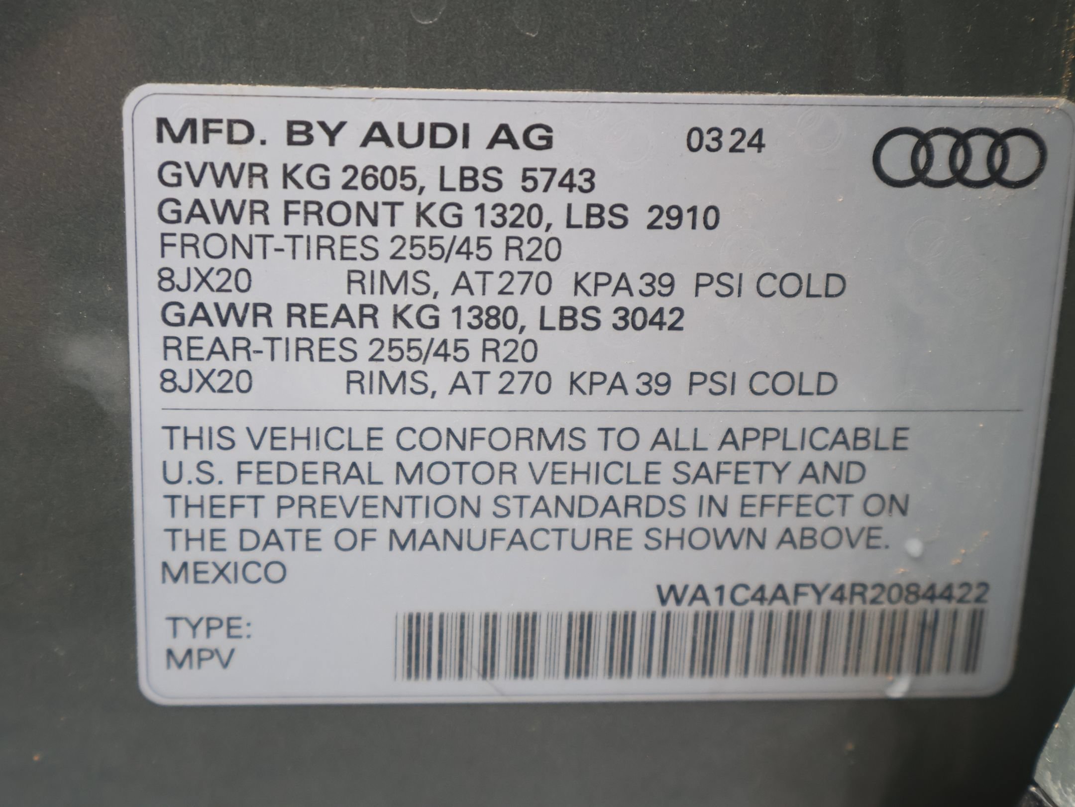 Used 2024 Chronos Gray Metallic Audi Prestige image 21