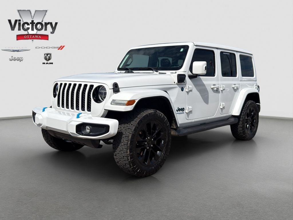 Used 2021 White Jeep Unlimited Sahara 4xe image 1