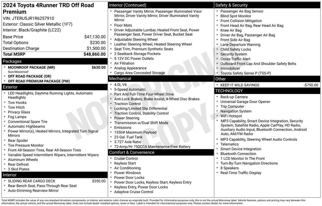 Used 2024 Silver Toyota TRD Off-Road Premium image 7