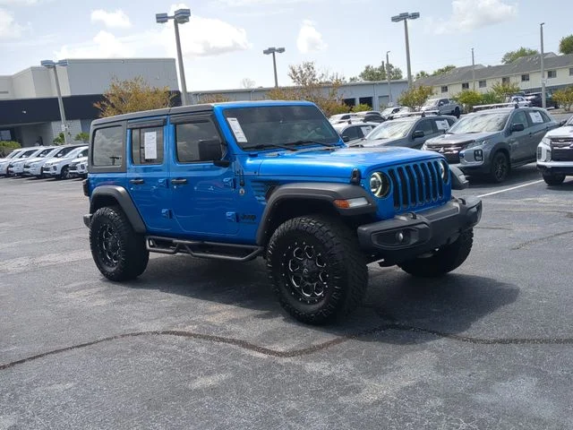 Certified Used 2021 Blue Jeep Unlimited Sport Altitude image 4