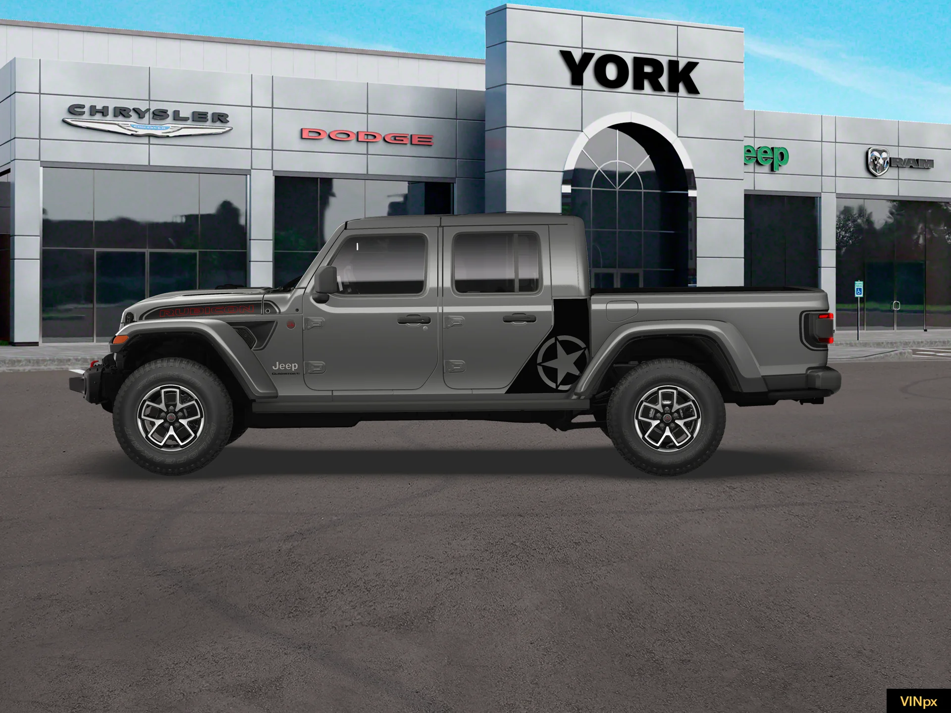 New 2026 Granite Crystal Metallic Clear-Coat Exterior Paint Jeep Rubicon X image 3