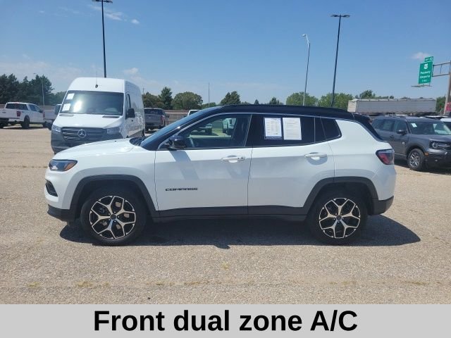 Used 2025 Bright White Clearcoat Jeep Limited image 3