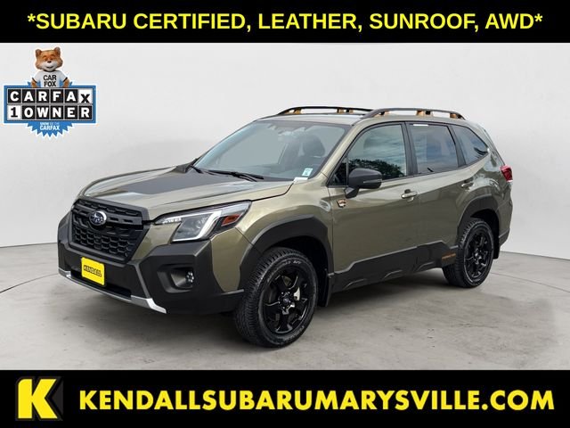 Certified Used 2025 Green Metallic Subaru Wilderness image 1