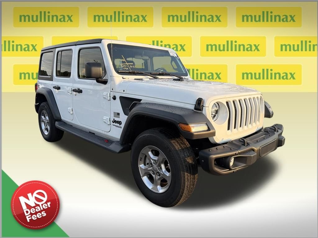 Used 2021 White Jeep Unlimited Sport image 1