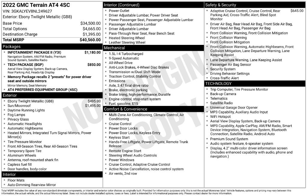 Used 2022 Black GMC AT4 image 25