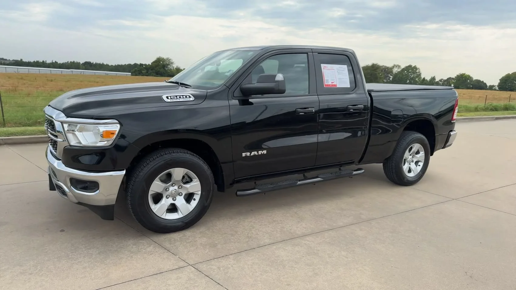 Used 2024 Diamond Black Crystal Pearlcoat Ram Big Horn image 3