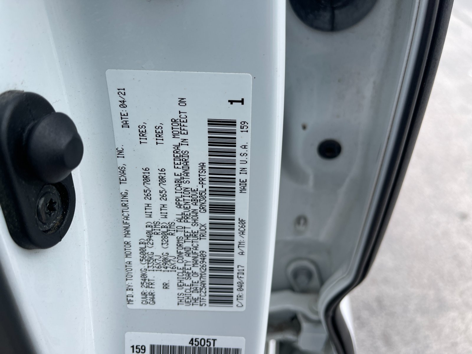 Used 2021 White Toyota TRD Off-Road image 31