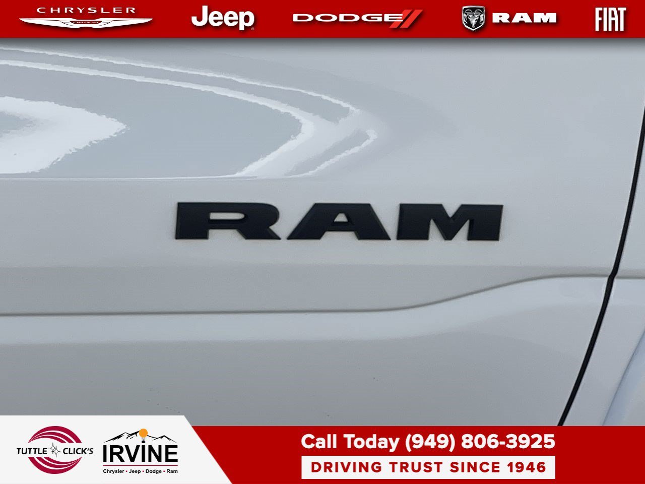 New 2026 Bright White Clear-Coat Exterior Paint RAM Laramie image 8