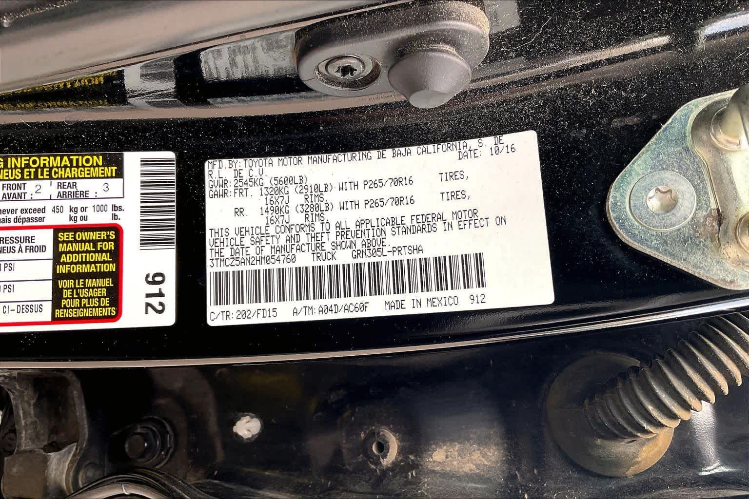 Used 2017 Black Toyota TRD Off Road image 30