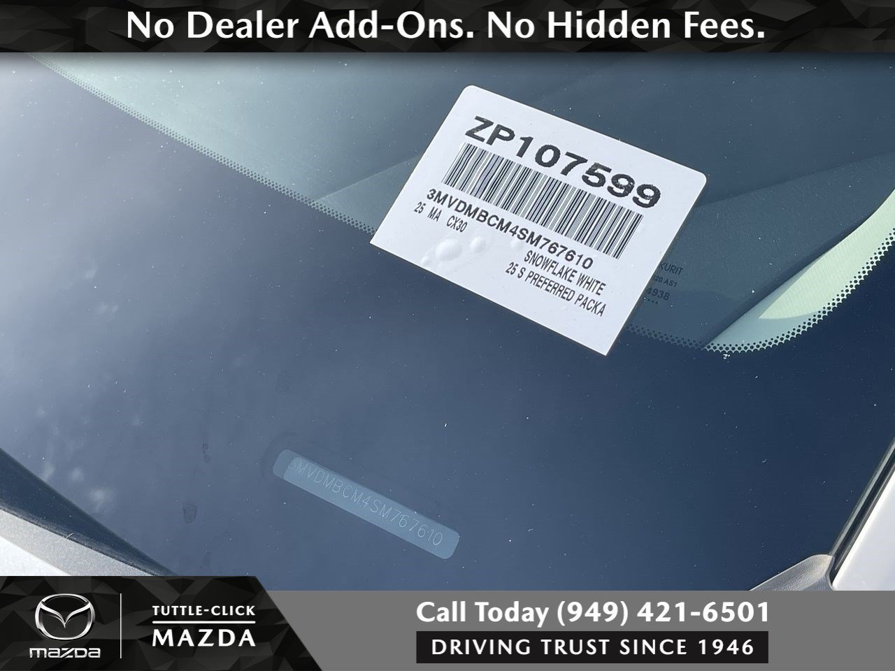 Used 2025 Snowflake White Pearl Mica Mazda 2.5 S Preferred Package image 42