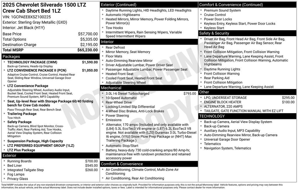 Used 2025 Gray Chevrolet LTZ image 3