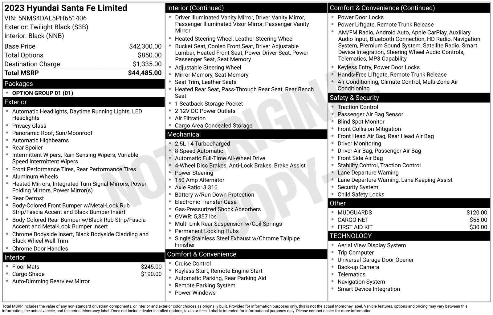 Used 2023 Black Hyundai Limited image 86