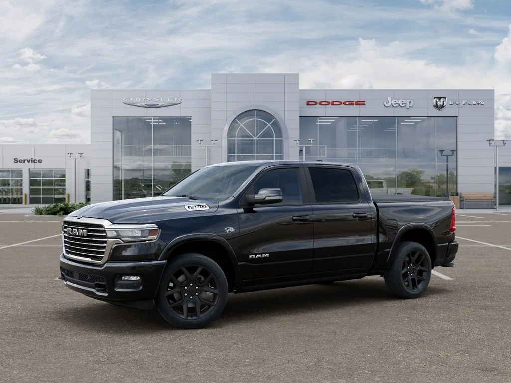 New 2026 Diamond Black Crystal Pearl-Coat Exterior Paint RAM Laramie image 2