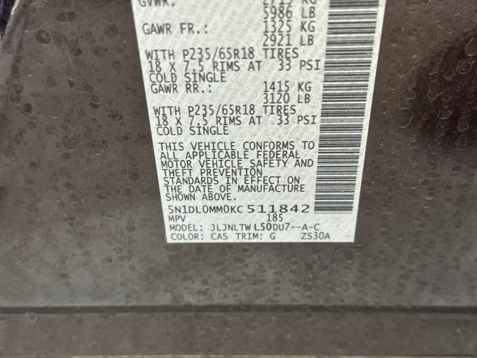 Used 2019 Mocha Almond INFINITI LUXE image 27