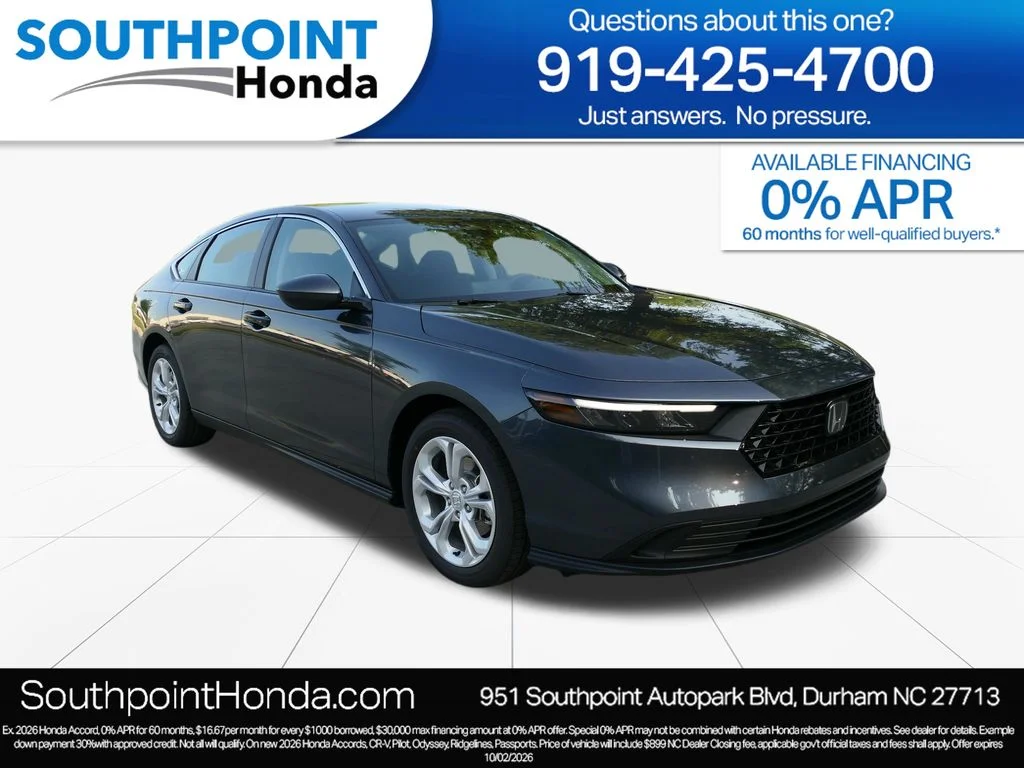 New 2026 Meteorite Gray Metallic Honda LX image 1